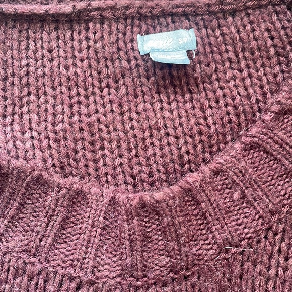 Aerie Burgundy Loose Knit Sweater - Picture 5 of 8